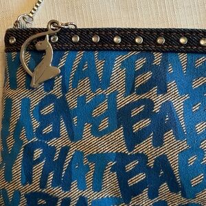 Baby Phat Vintage style handbag made of canvas with logo blue Y2K